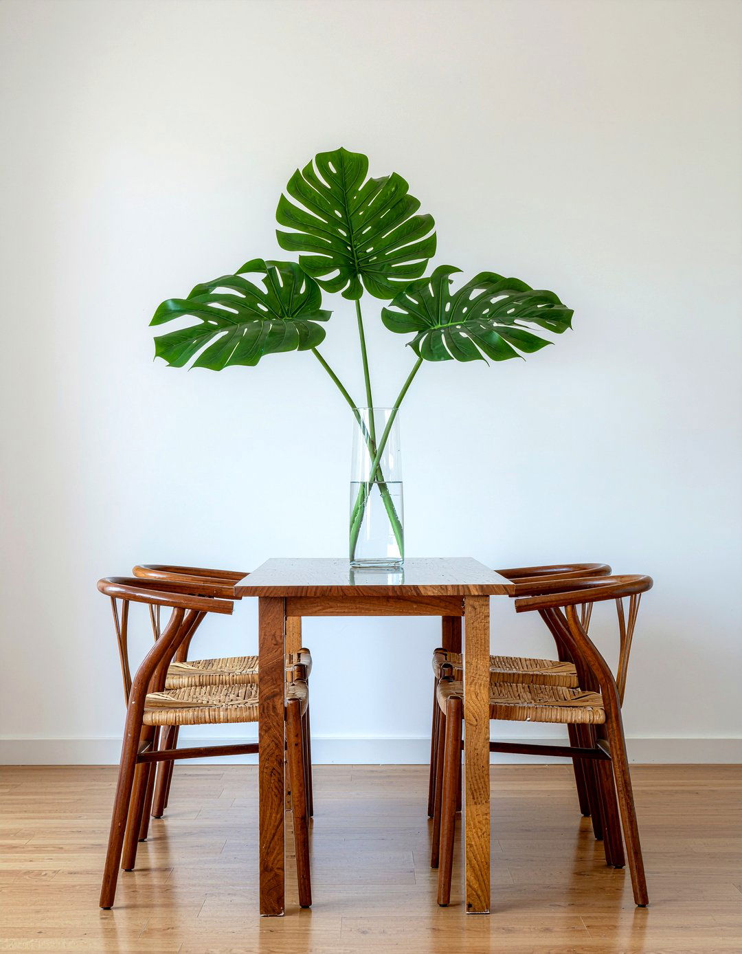 Tropical Leaf Decor - 30 dining room fresh flower ideas