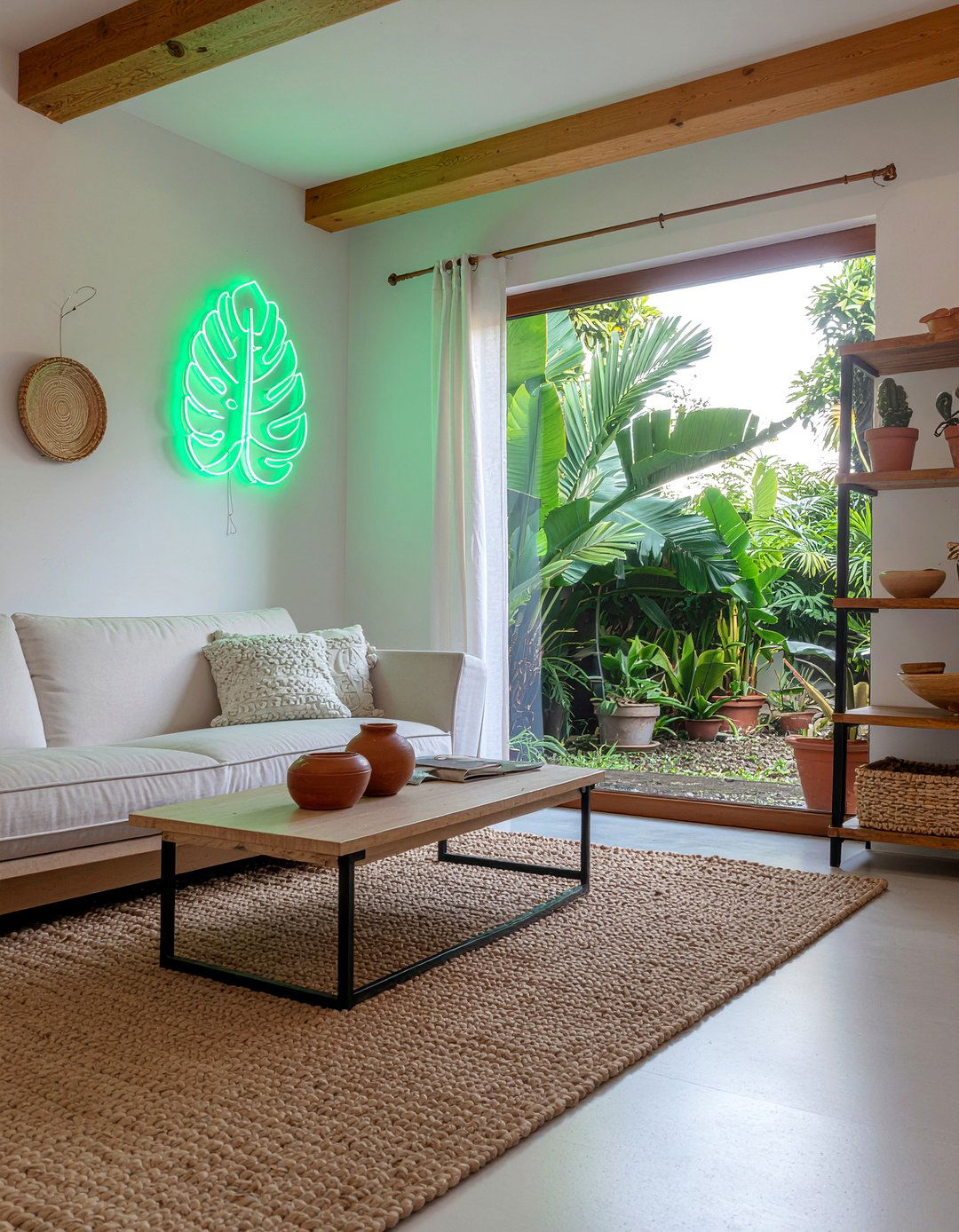 Tropical Leaf Neon Decor - 30 living room led signs