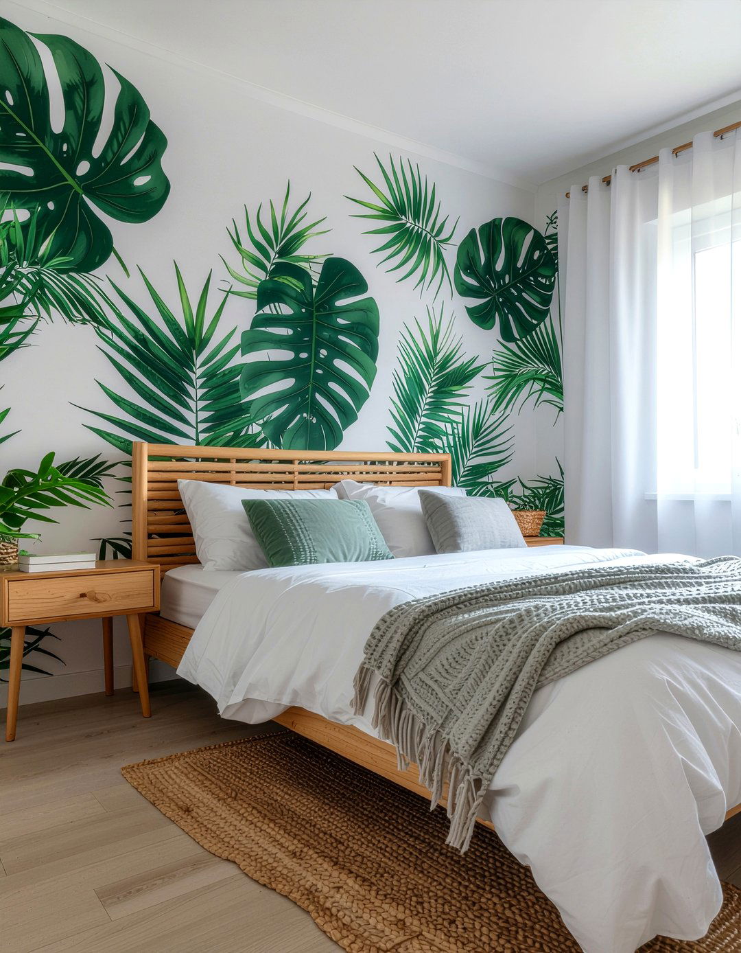 Tropical Leaf Wallpaper - 30 bedroom removable wallpapers
