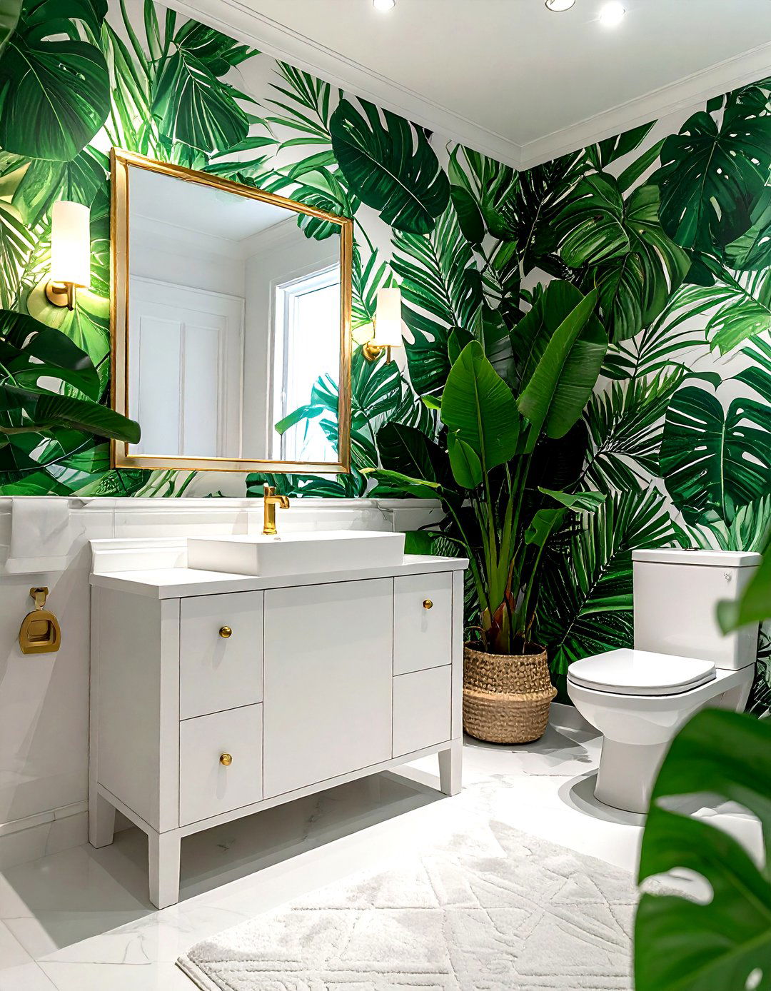 Tropical Leaf Wallpaper - 30 dramatic decor ideas