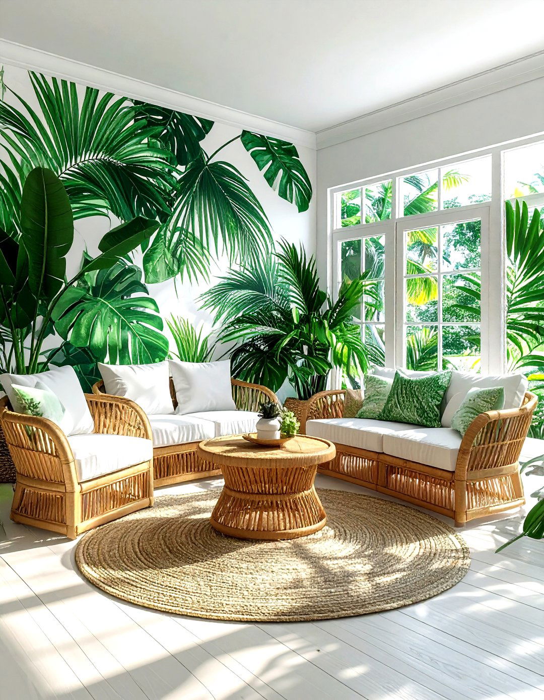 Tropical Leaf Wallpaper Living Room - 30 living room wallpaper ideas