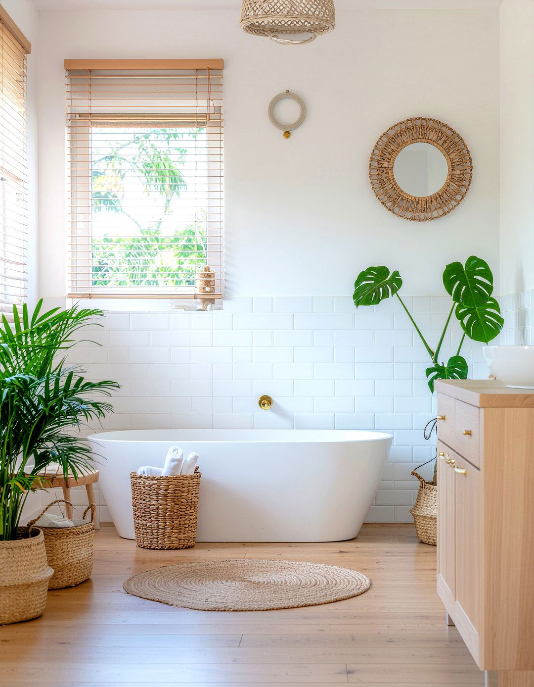 Tropical Scandinavian Bathroom - 30 bathroom style mixing ideas