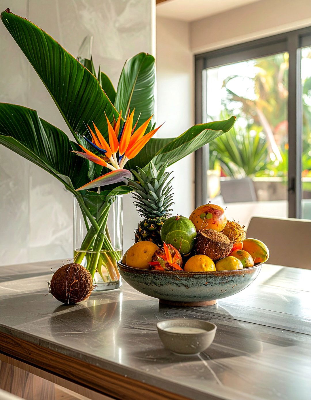 Tropical Table Centerpiece - 30 tropical dining room ideas