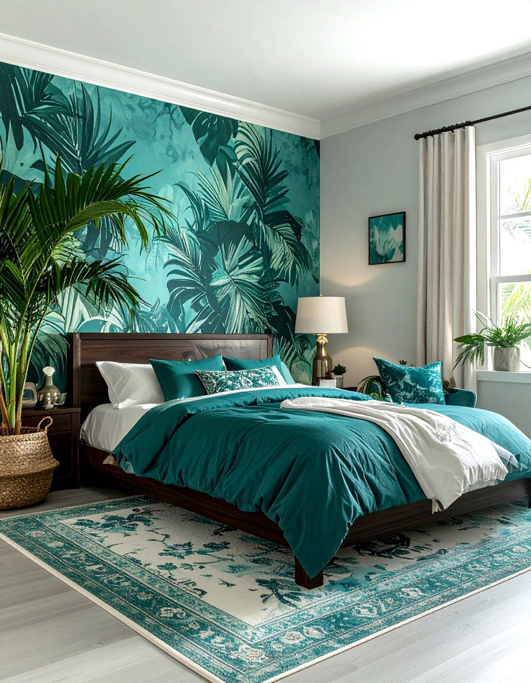 Tropical Teal Coastal Bedroom - 30 coastal teal bedroom ideas