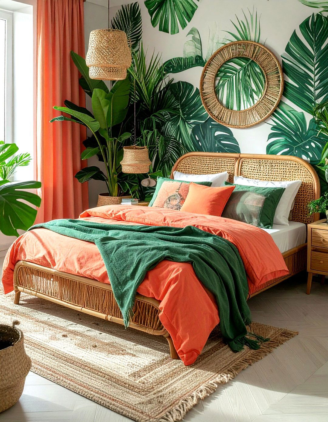 Tropical Theme Bedroom - 30 rental apartment bedroom ideas
