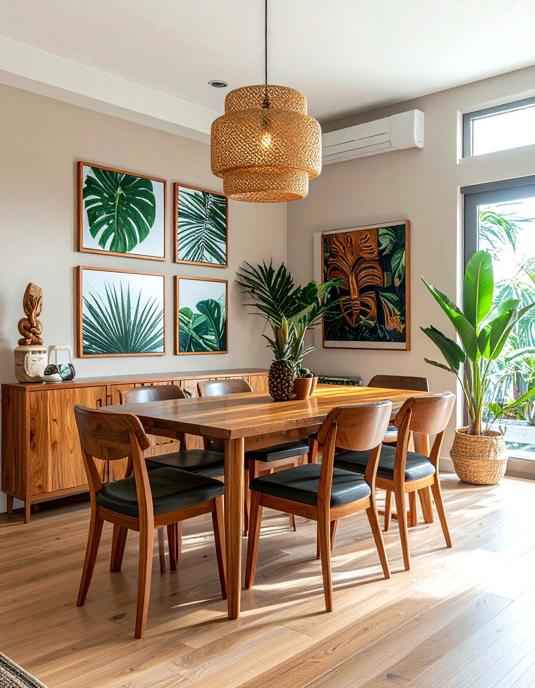 Tropical Wall Art - 30 tropical dining room ideas