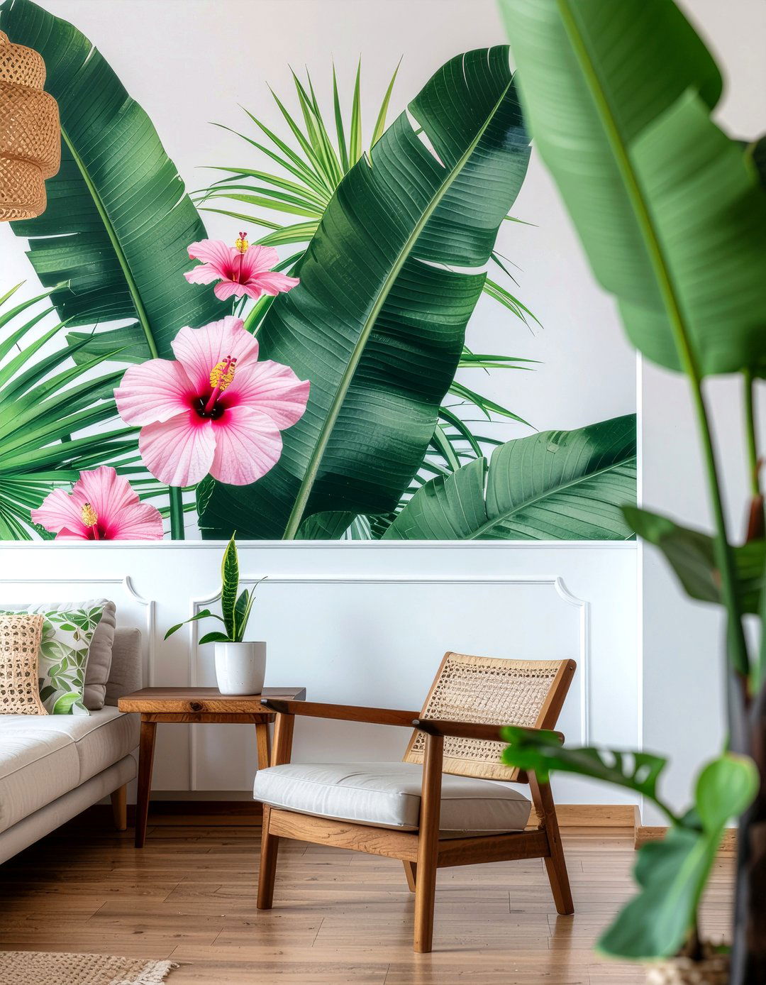 Tropical Wallpaper - 30 Caribbean living room ideas