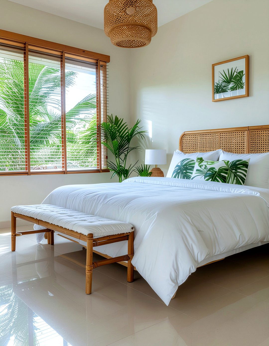 Tropical White Bedroom - 30 bedroom white bedding ideas