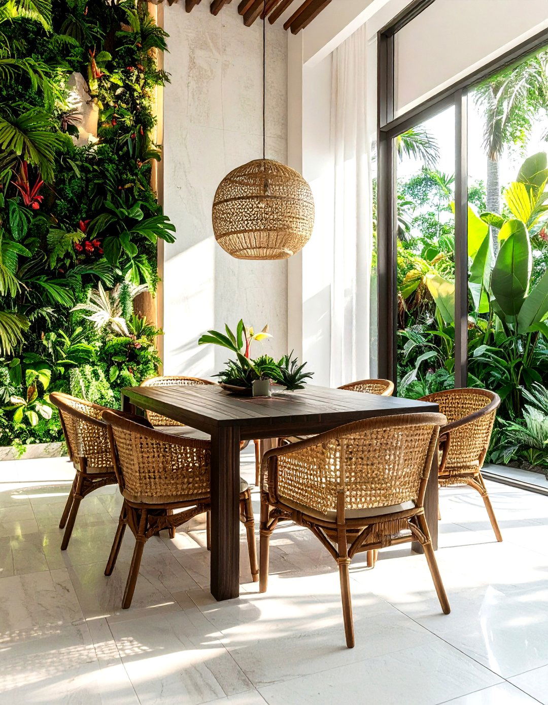 Tropical dining area - 30 villa dining room ideas