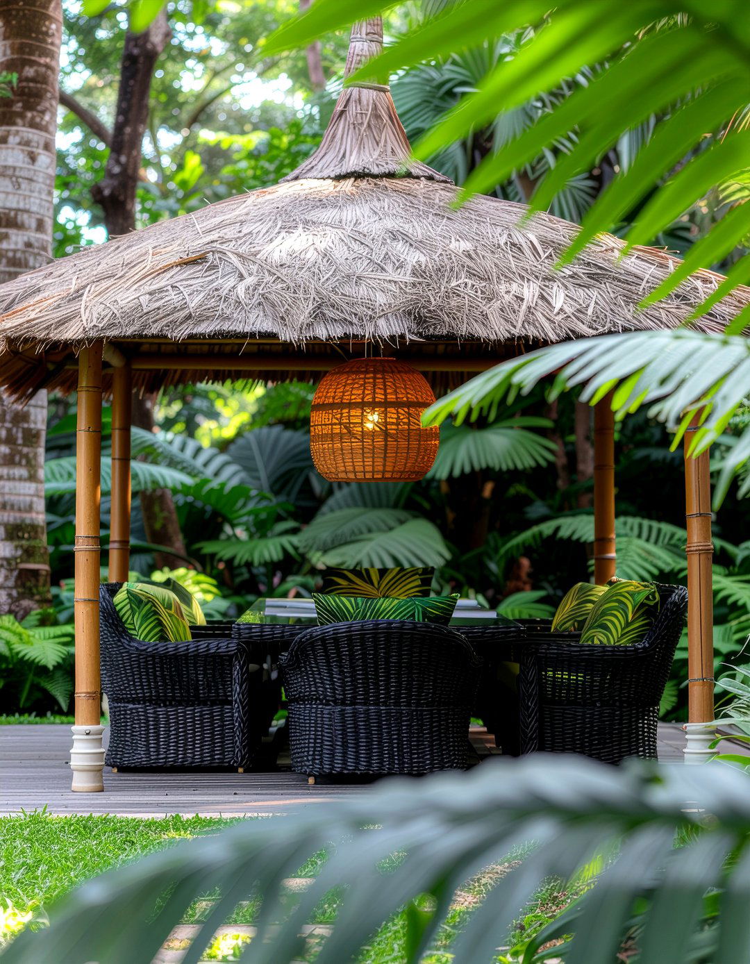 Tropical gazebo dining - 30 gazebo dining ideas
