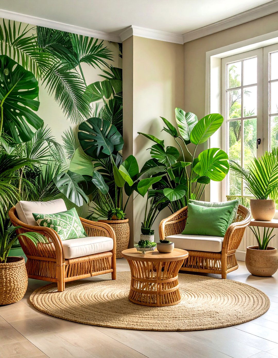 Tropical green living room - 30 contemporary green living room ideas
