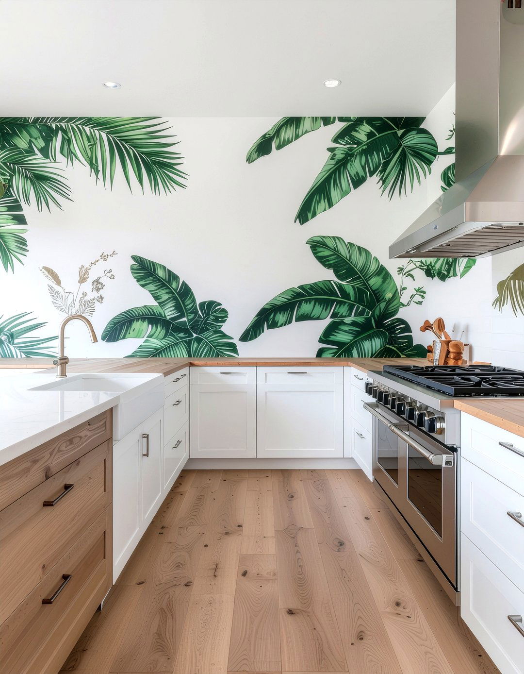 Tropical kitchen wallpaper - 30 beach kitchen ideas