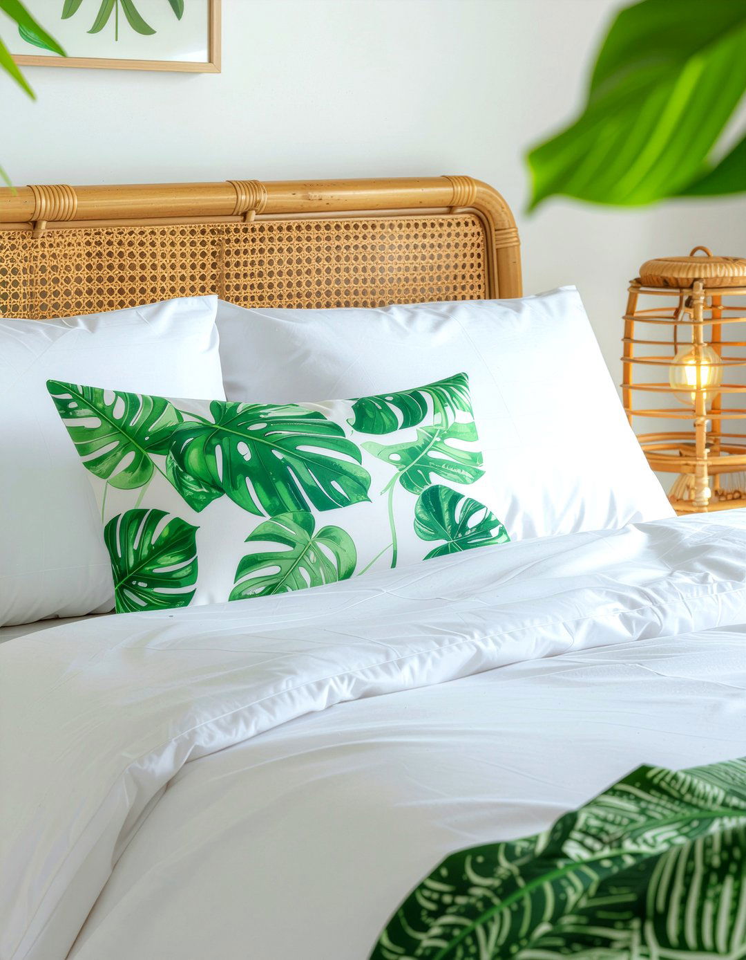 Tropical leaf bolster pillow - 30 bedroom bolster pillows