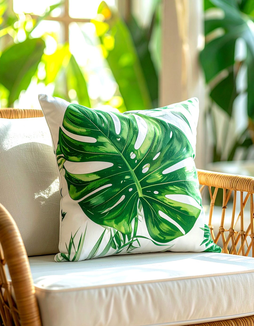 Tropical leaf pillow - 30 decorative pillow ideas