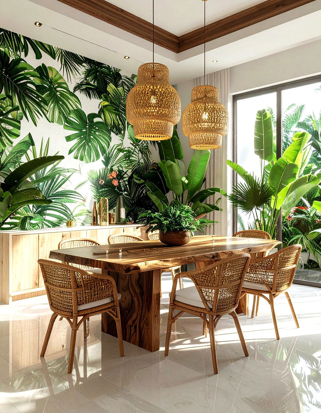 Tropical luxury dining room - 30 luxurious dining room ideas