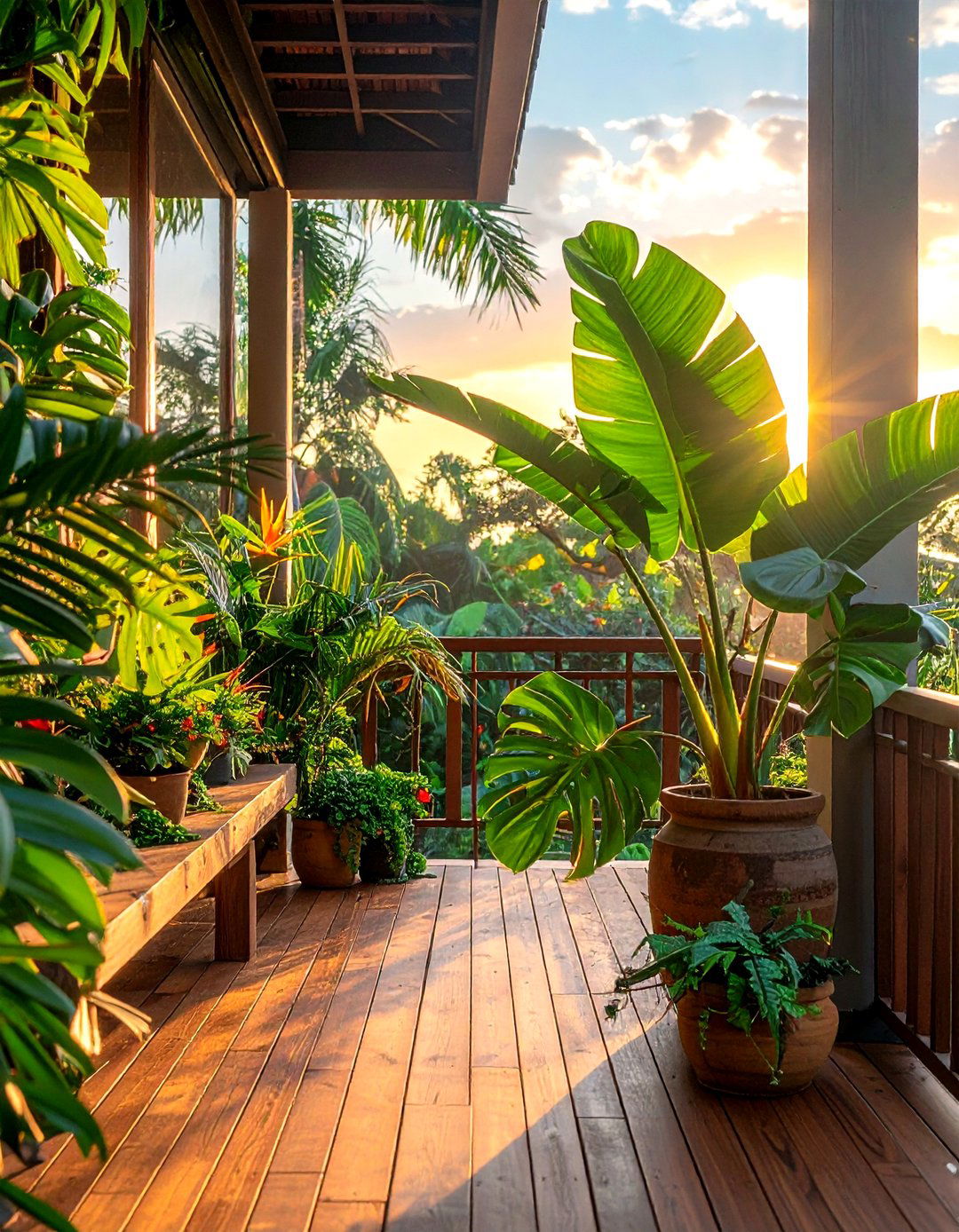 Tropical patio greenery - 30 patio decor ideas