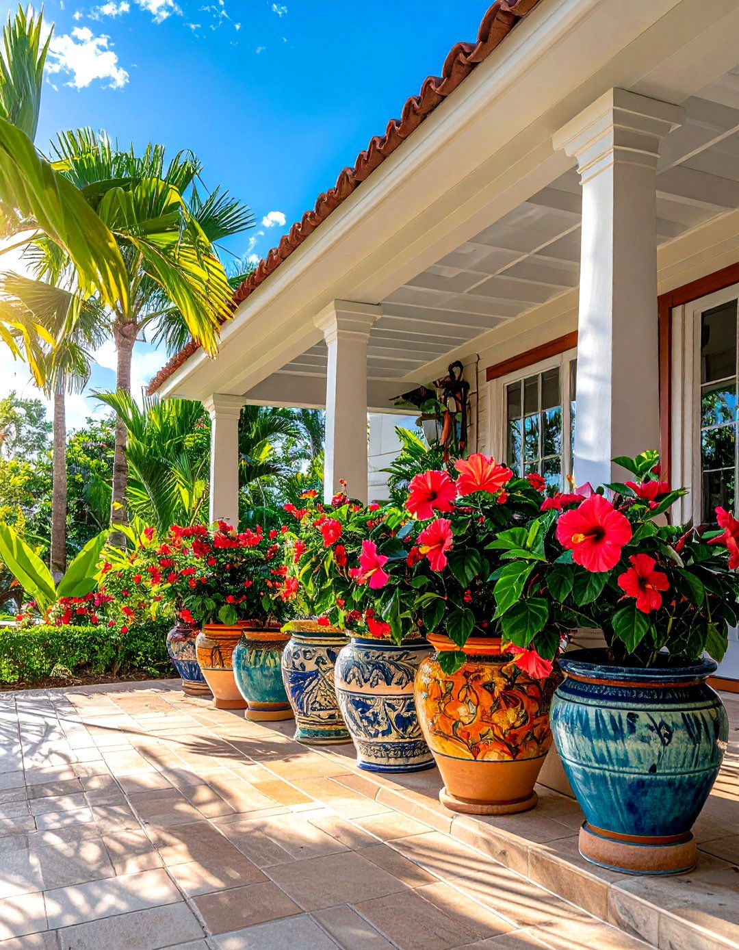 Tropical porch plants - 30 front porch decor ideas