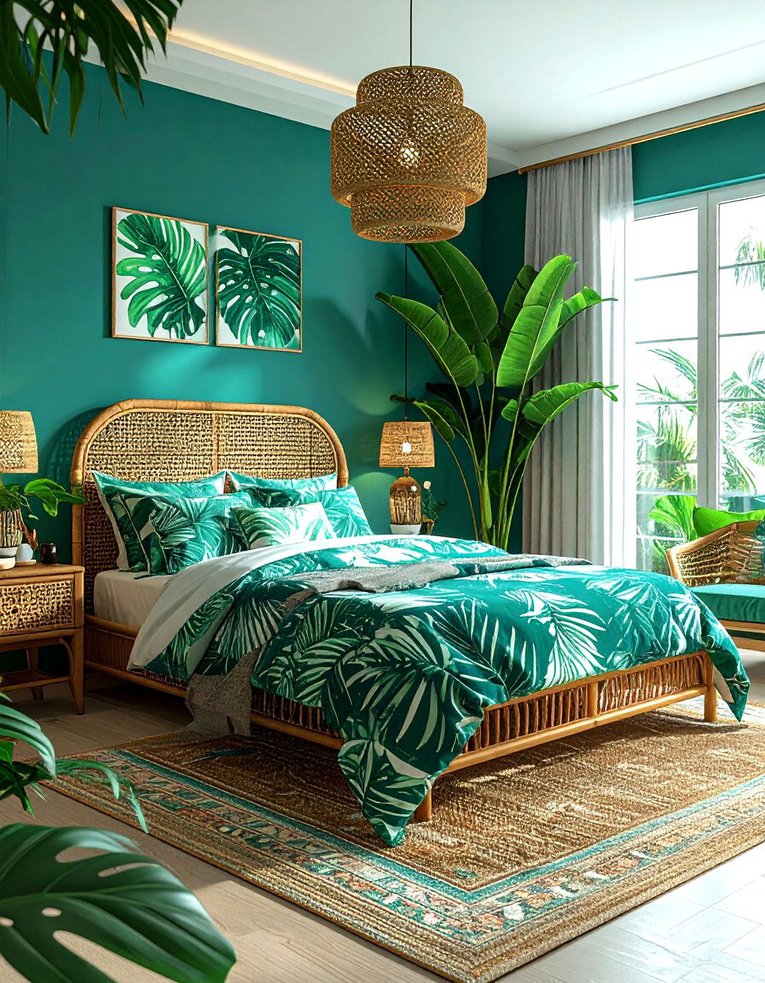 Tropical teal bedroom - 30 cool teal bedroom ideas