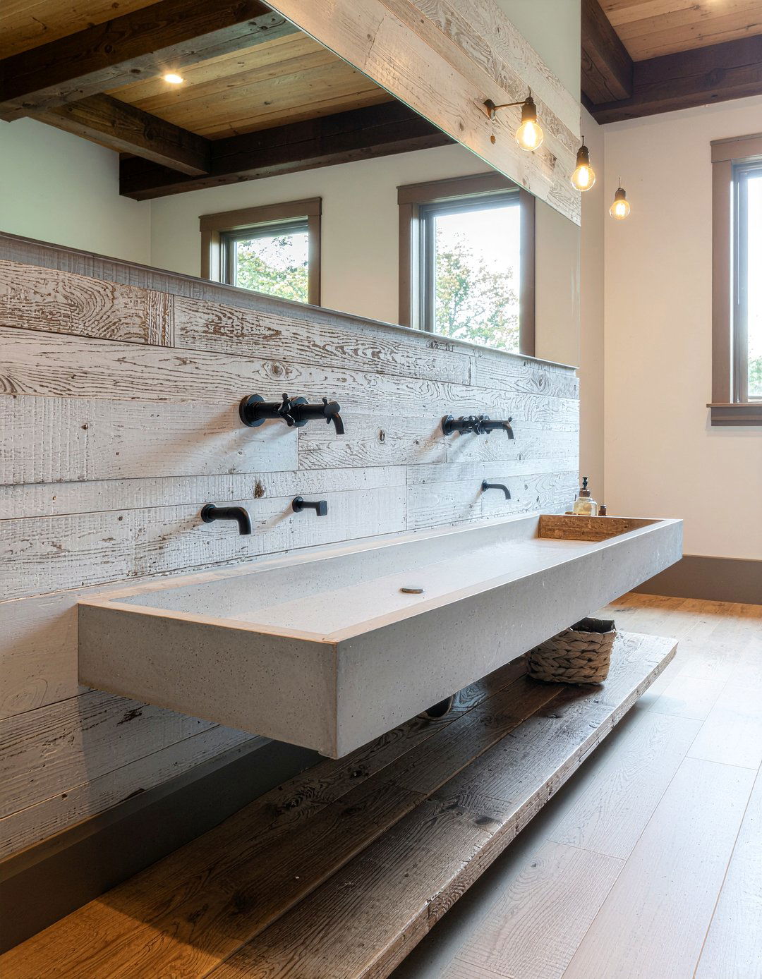 Trough Sink - 30 bathroom dramatic change ideas