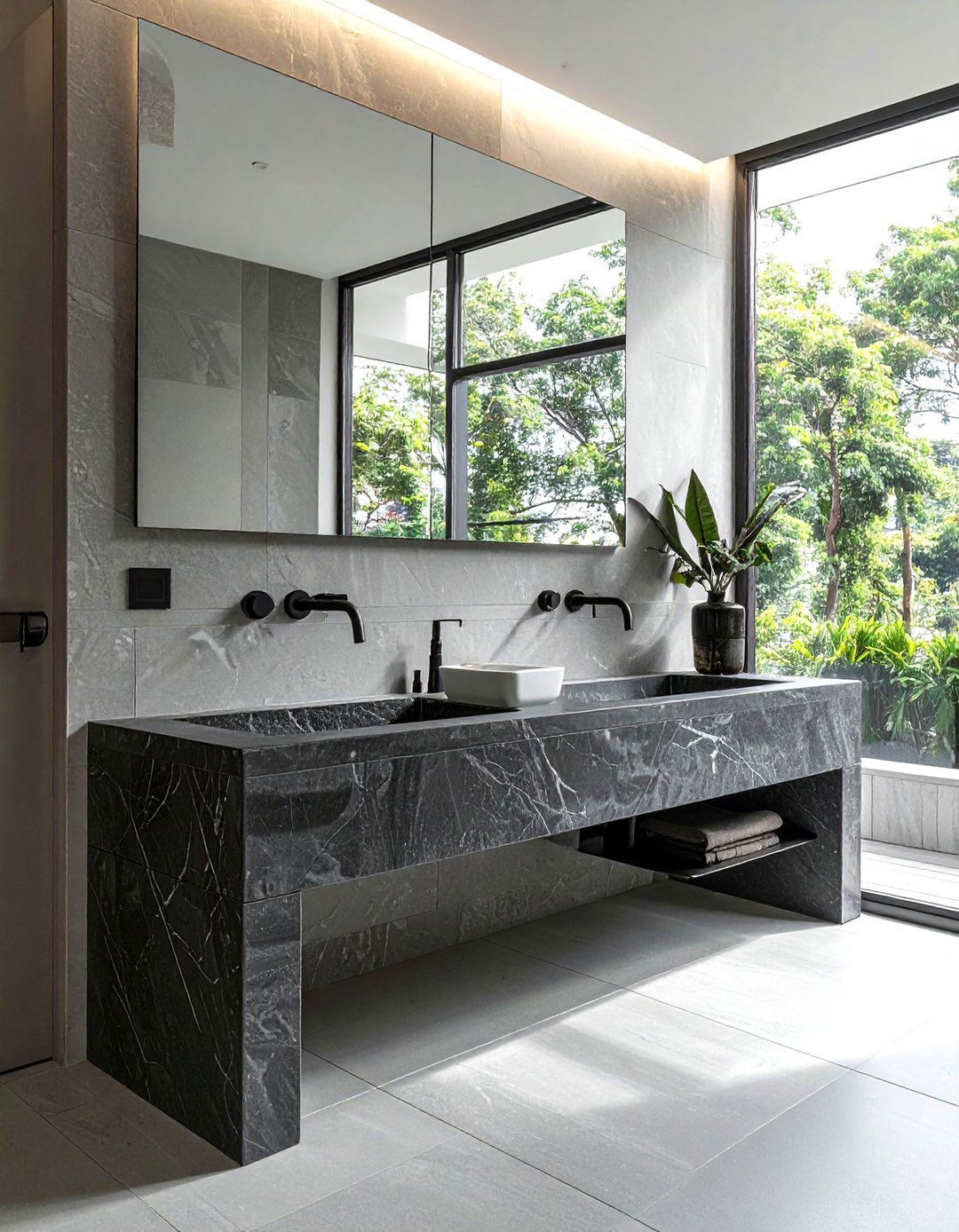 Trough Sink Design - 30 bathroom renovation ideas