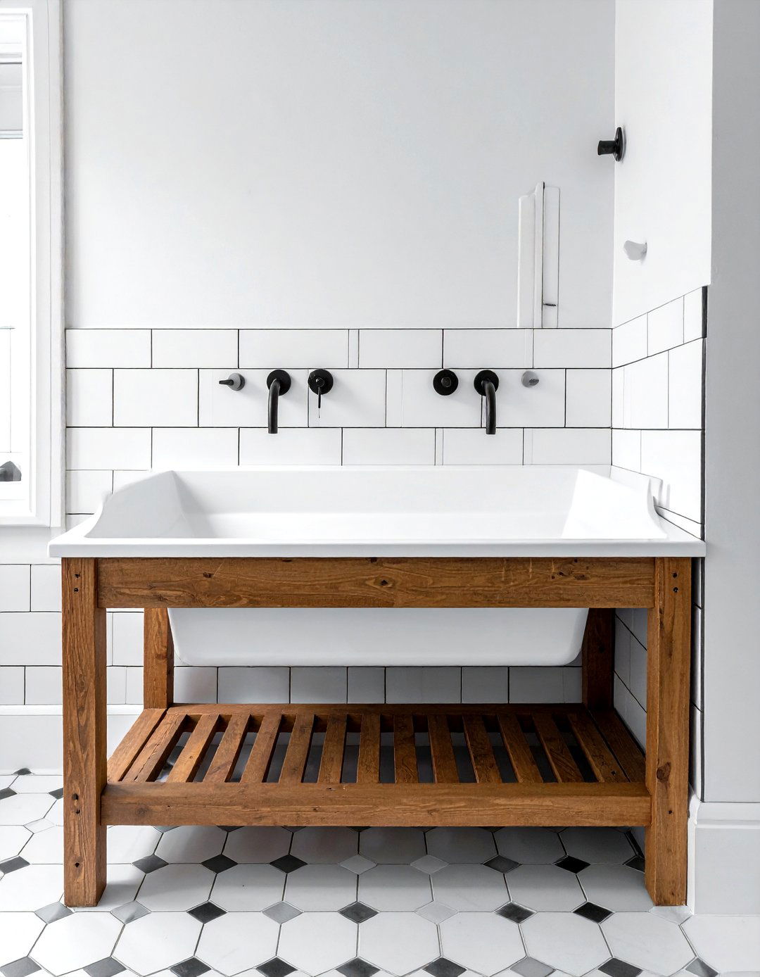 Trough Sink Vanity - 30 farmhouse bathroom vanity ideas
