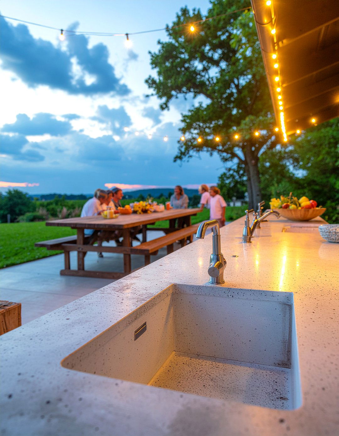 Trough outdoor sink - 30 outdoor kitchen sink ideas