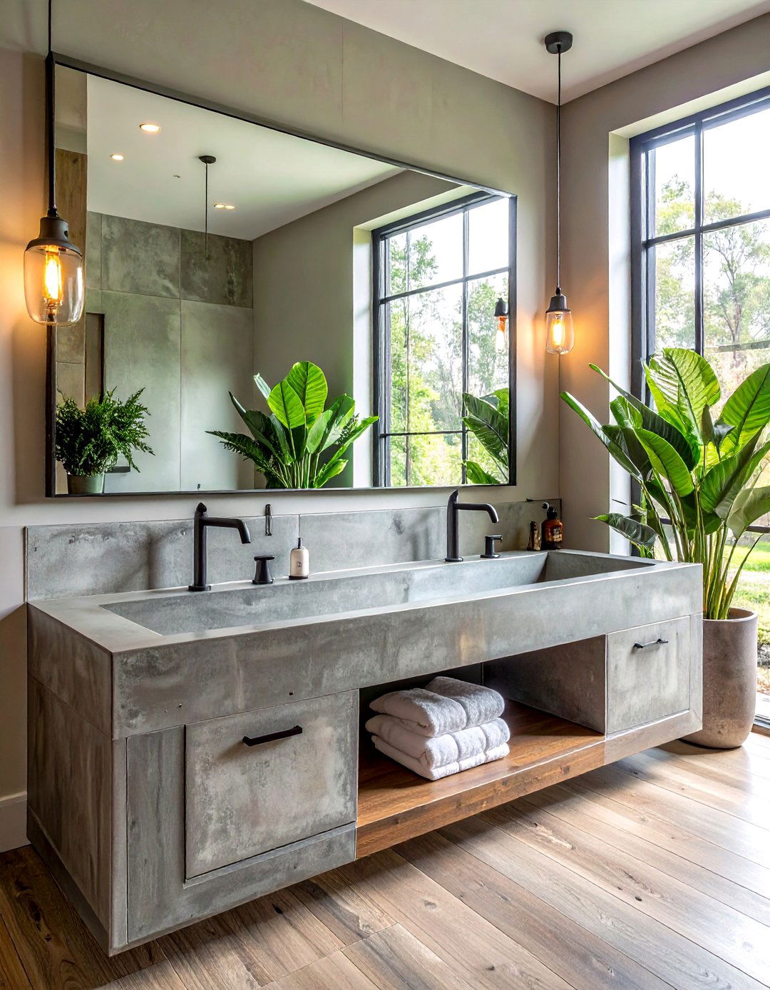 Trough sink - 30 bathroom remodel ideas