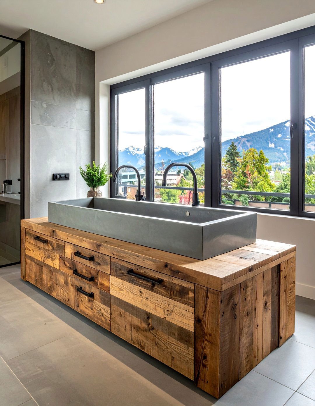 Trough sink installation - 30 bathroom weekend project ideas