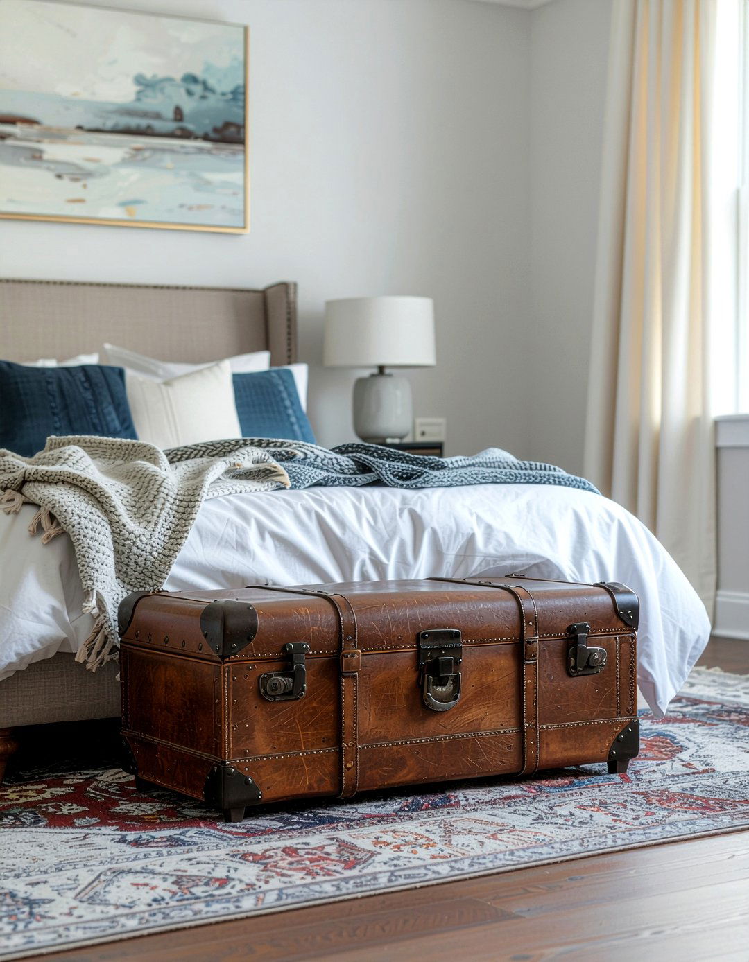 Trunk Bench Seat - 30 upcycled bedroom ideas