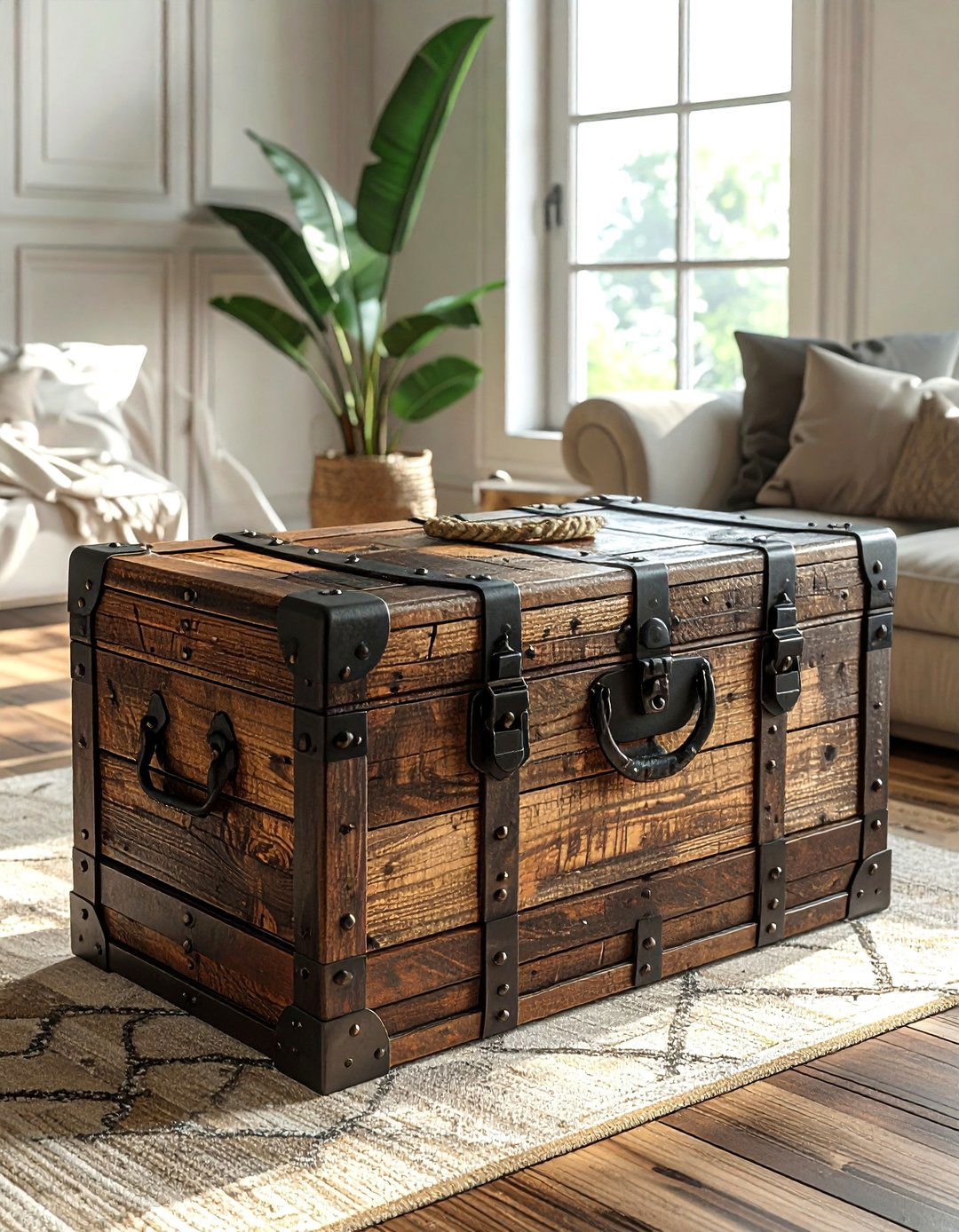 Trunk coffee table - 30 living room clever storage ideas