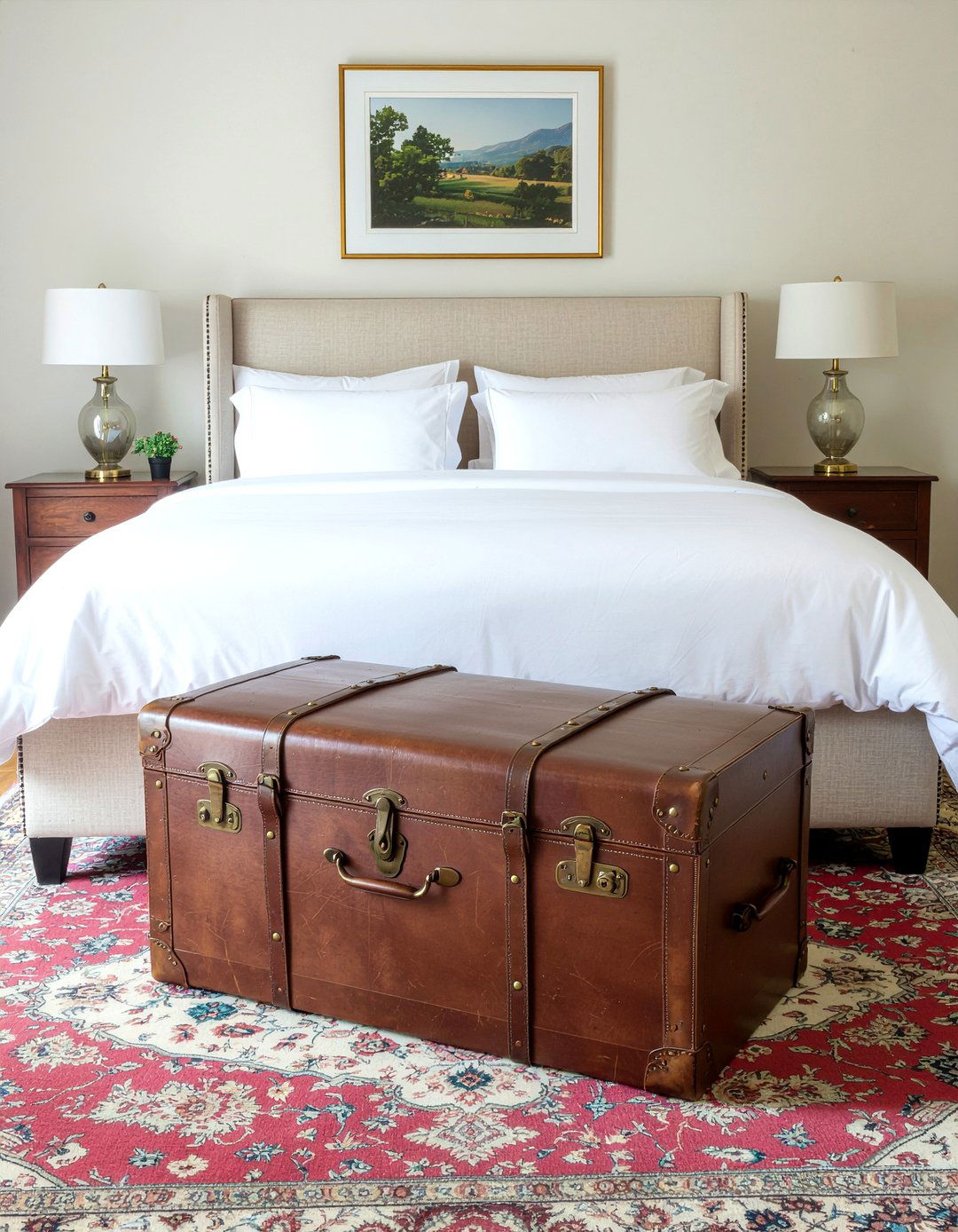 Trunk for vintage bags - 30 bedroom bag storage ideas