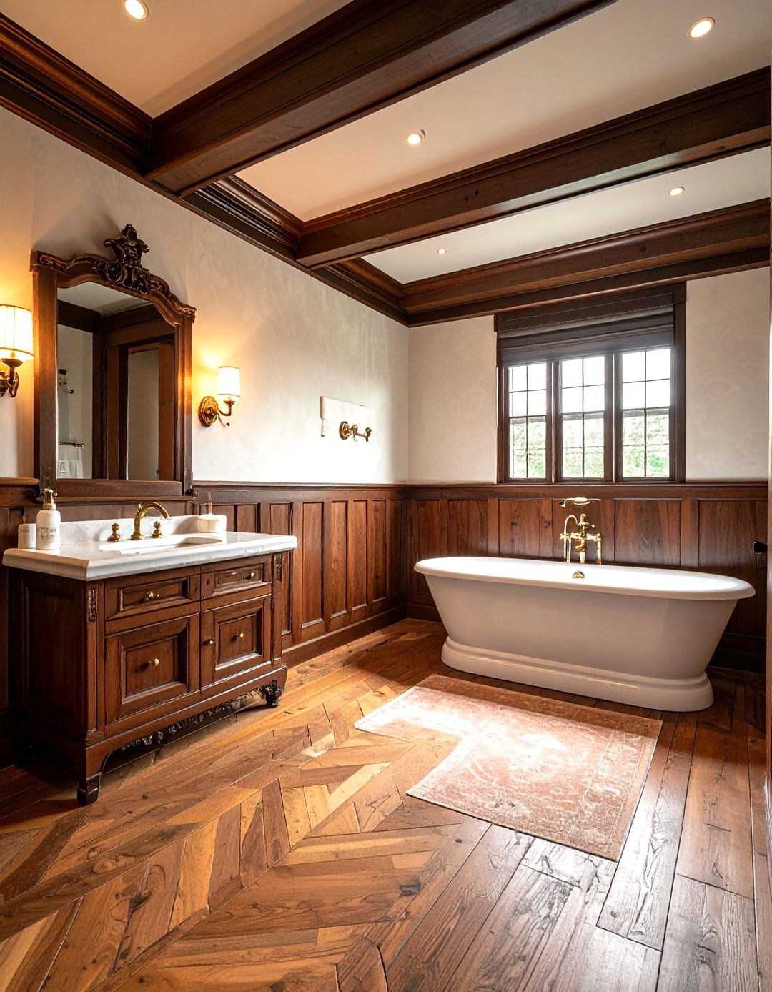 Tudor Style Bathroom Wood Paneling - 30 Tudor bathroom ideas