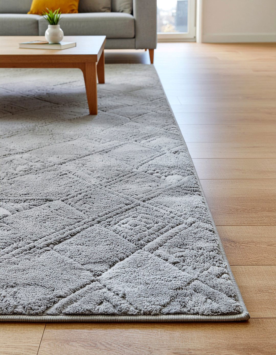 Tufted Area Rug - 30 textured living room ideas