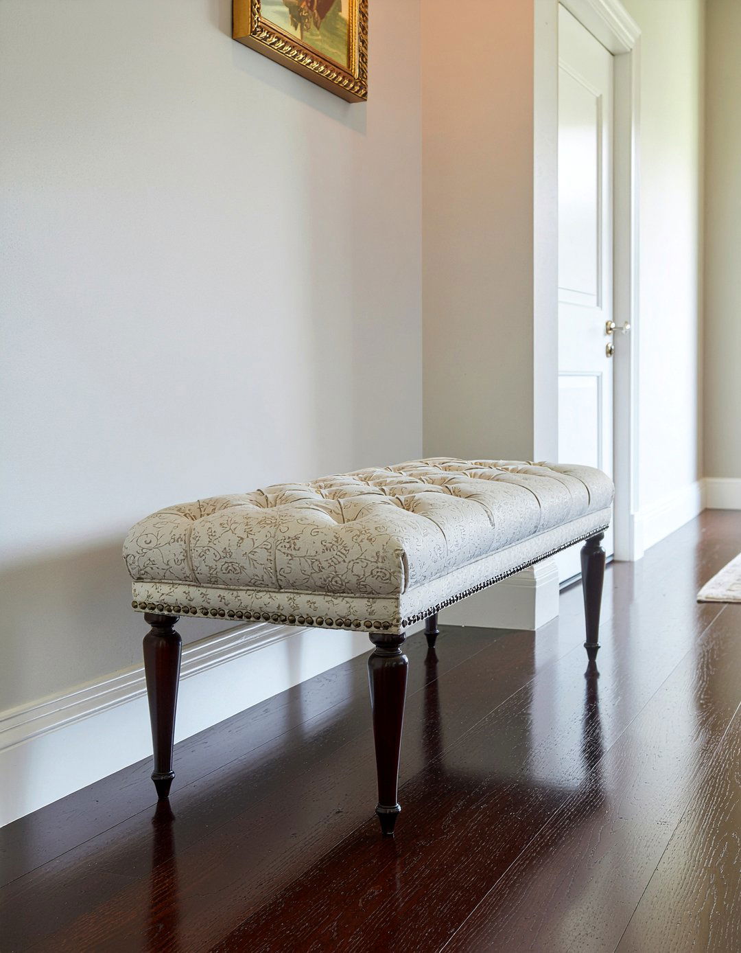 Tufted Backless Bench - 30 backless dining bench ideas