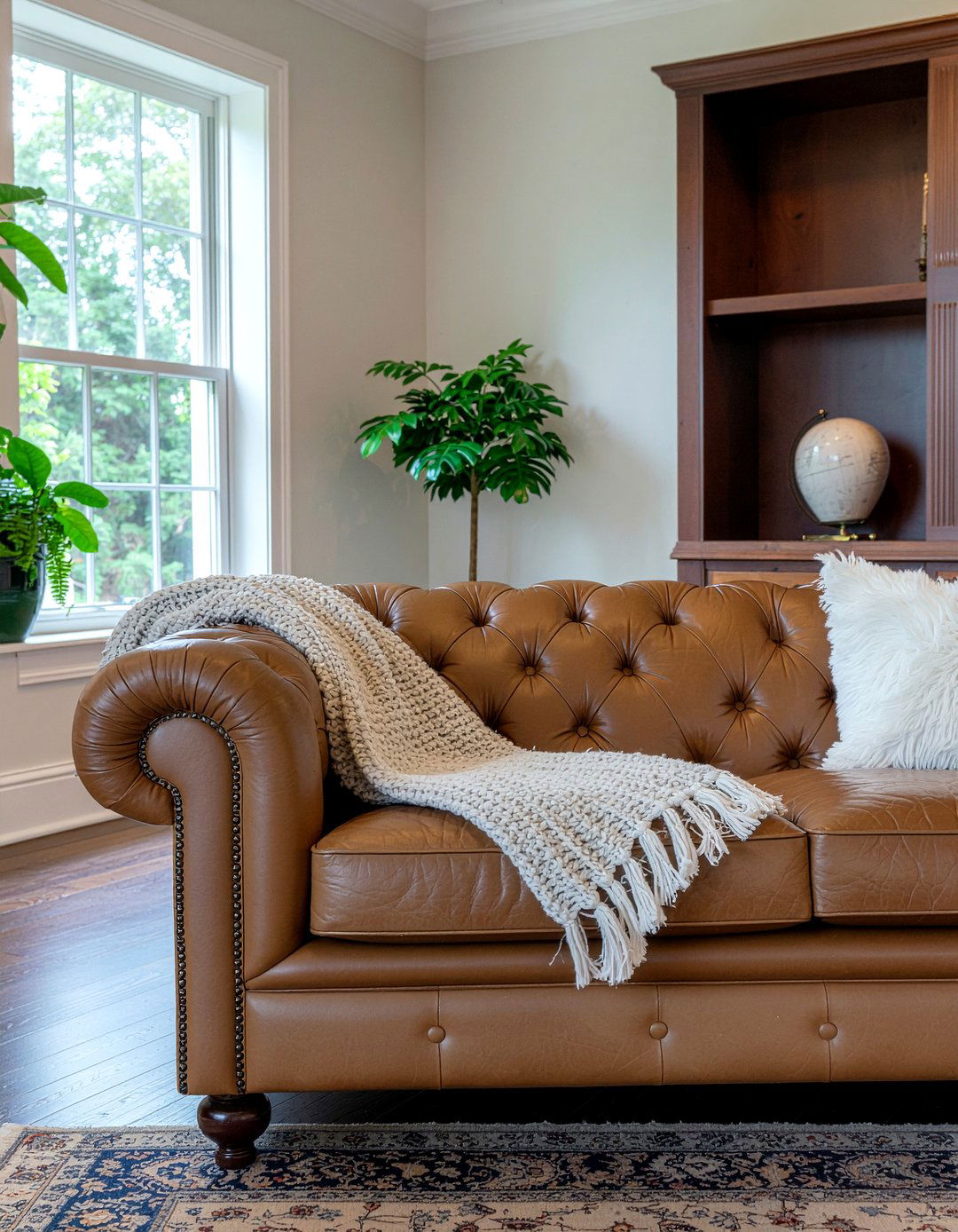 Tufted Chesterfield Sofa - 30 living room elegant furniture ideas