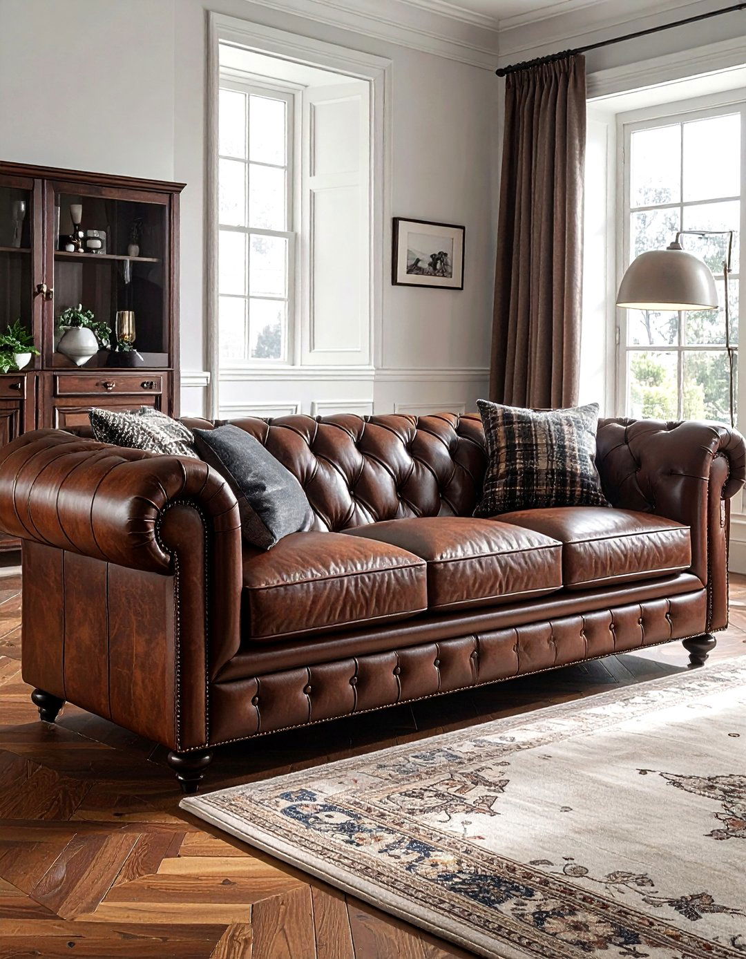 Tufted Chesterfield Sofa - 30 living room high end furniture ideas