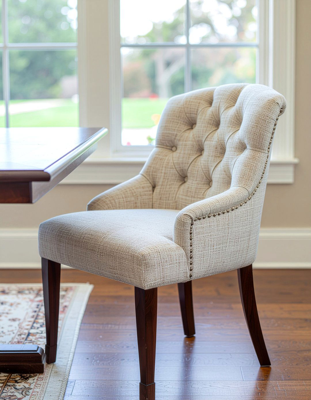 Tufted Fabric Dining Chair - 30 fabric dining chair ideas