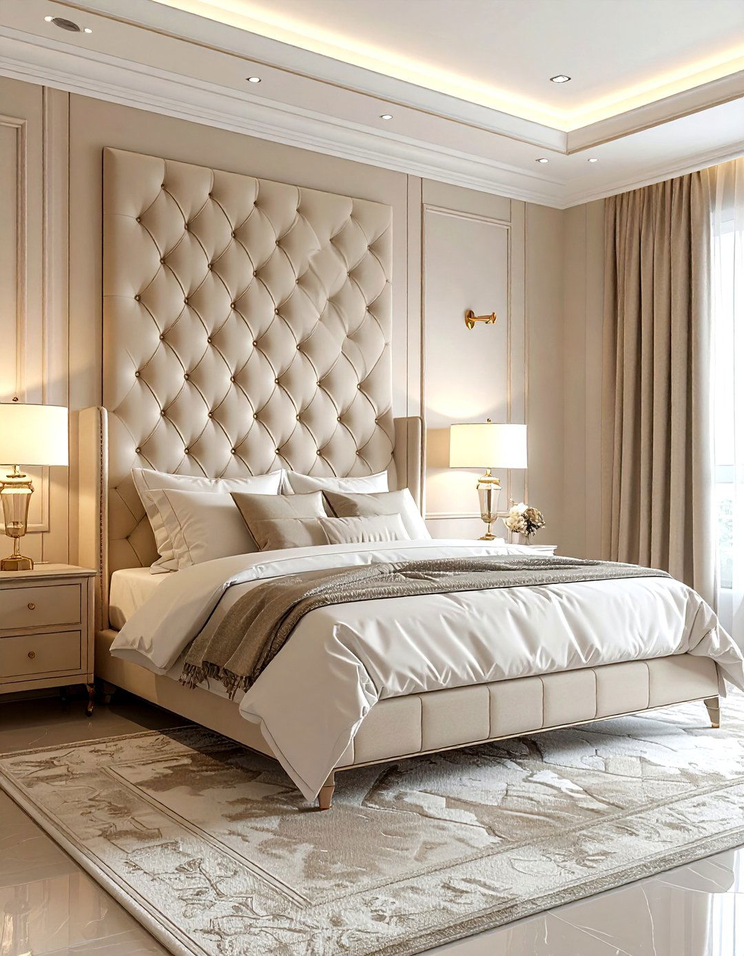 Tufted Fabric Wall - 30 bedroom backsplash ideas