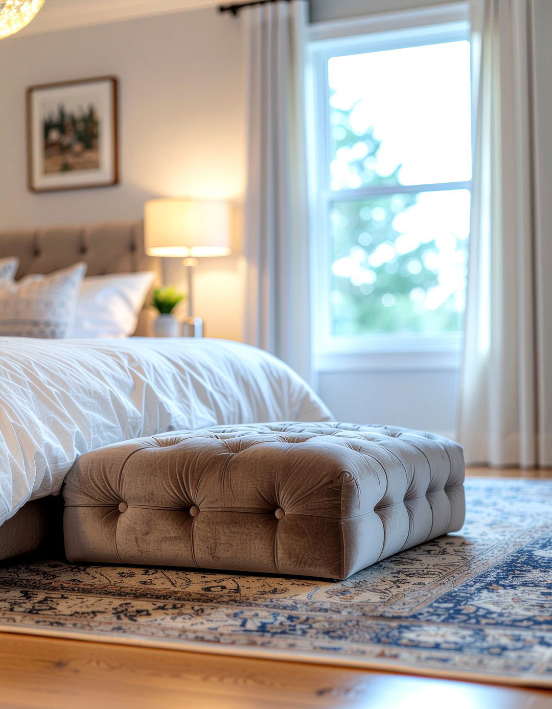 Tufted Floor Pillow - 30 handmade bedroom ideas