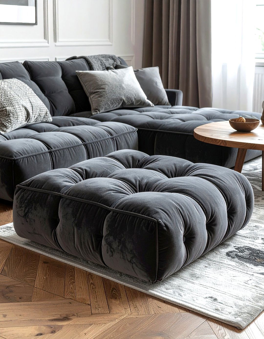 Tufted Floor Seating - 30 textile decor ideas