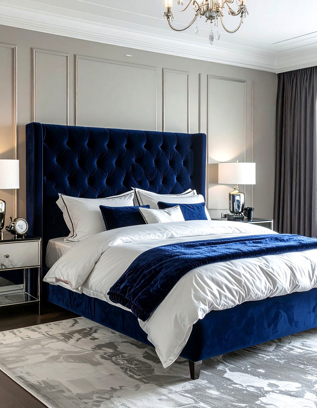 Tufted Headboard - 30 Hollywood regency decor ideas