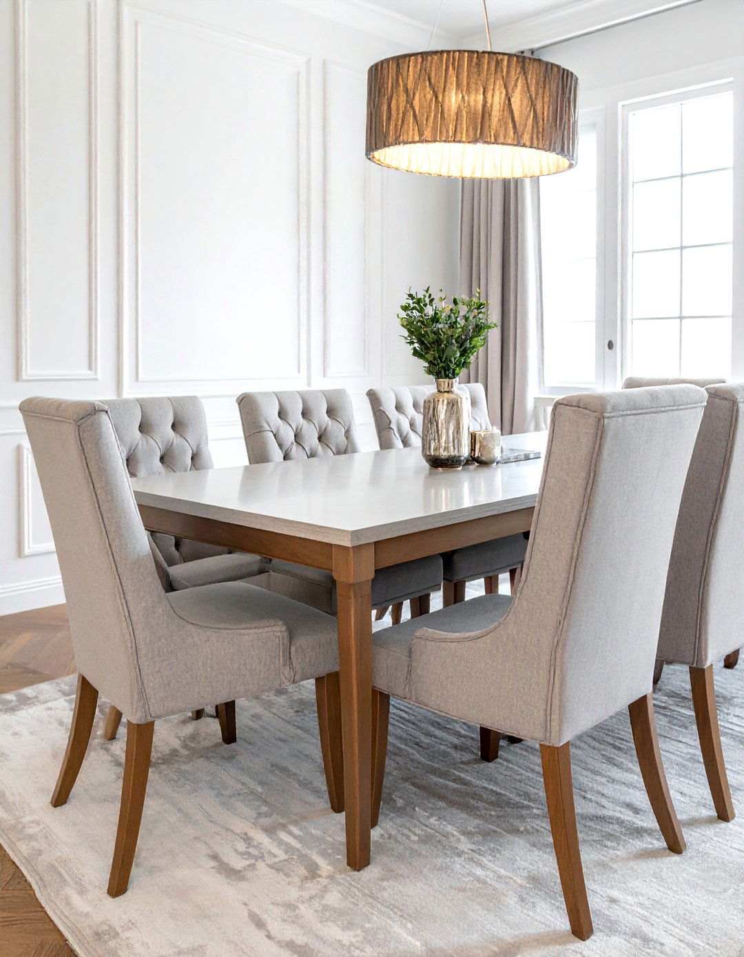 Tufted High Back Chairs - 30 stately dining room ideas