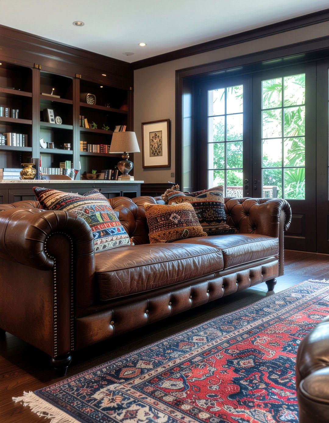 Tufted Leather Sofa - 30 living room Moroccan furniture ideas