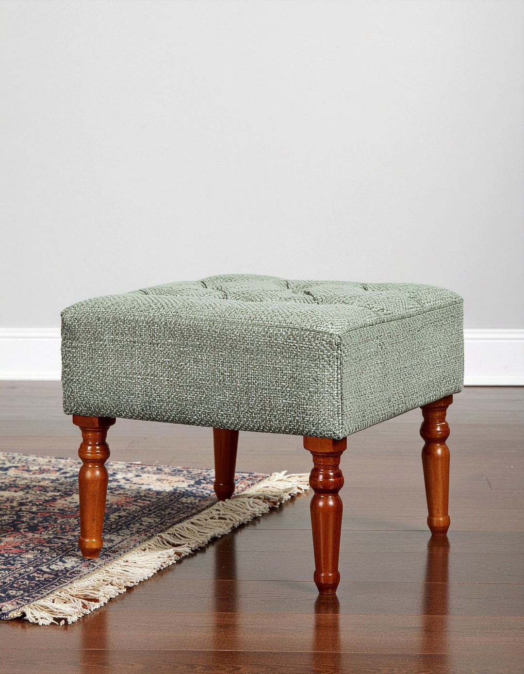 Tufted Ottoman With Wood Legs - 30 living room tufted ottoman ideas