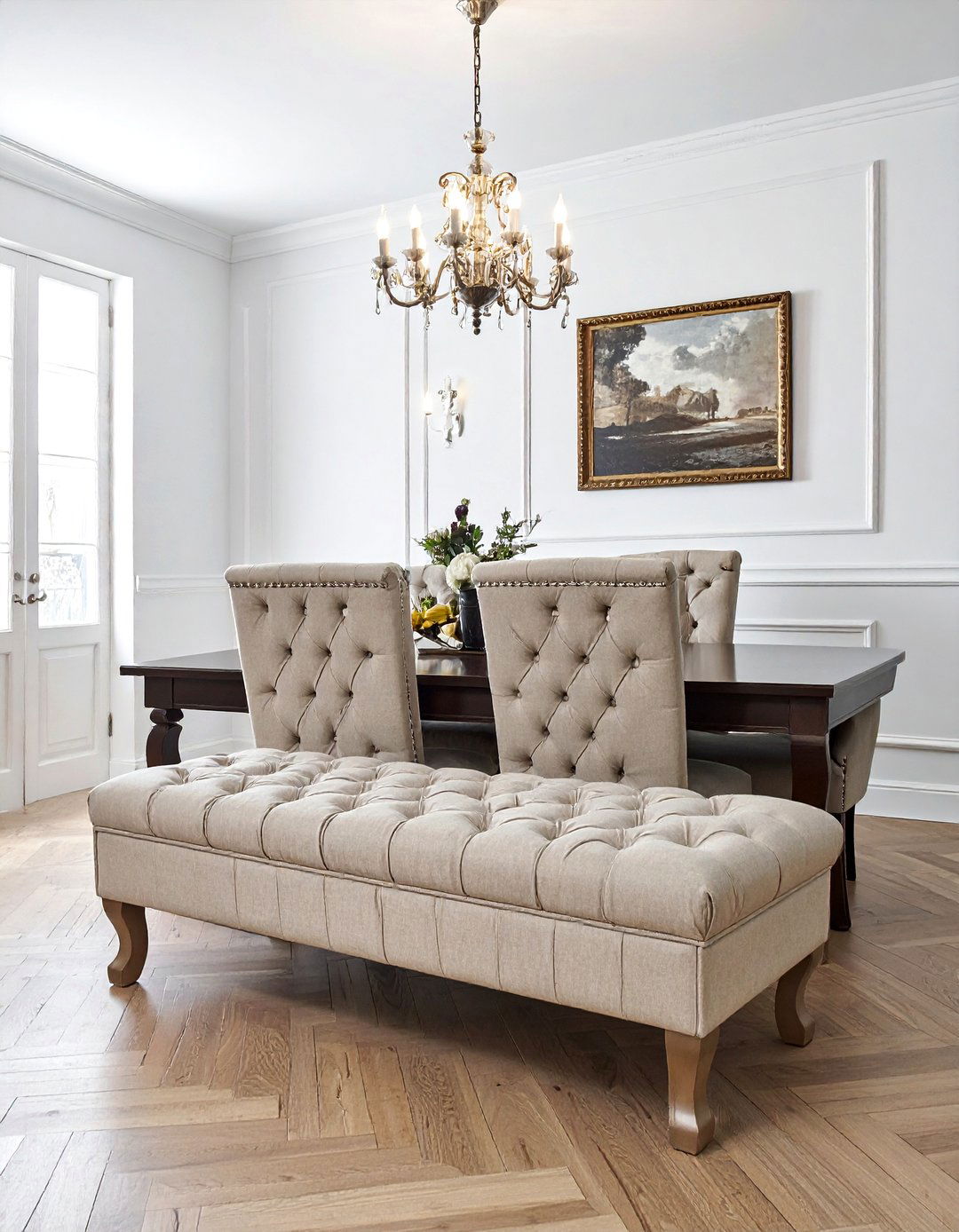 Tufted Upholstered Bench - 30 upholstered dining bench ideas