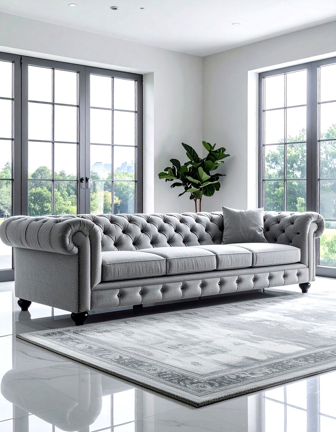 Tufted chesterfield sofa - 30 living room statement piece ideas