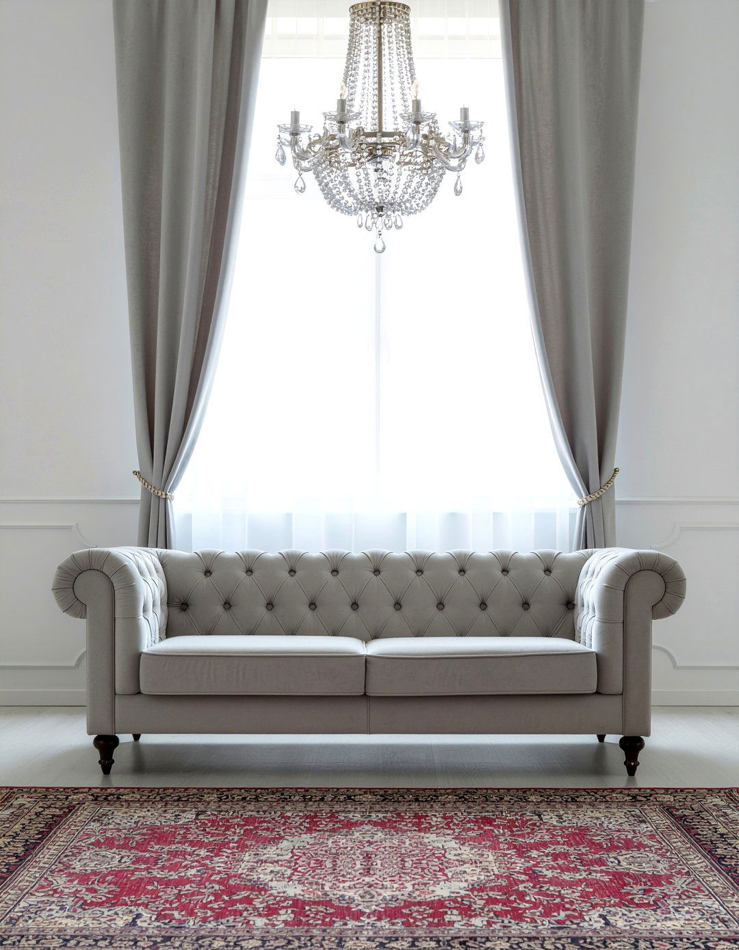 Tufted rolled arm sofa - 30 living room rolled arm sofa ideas