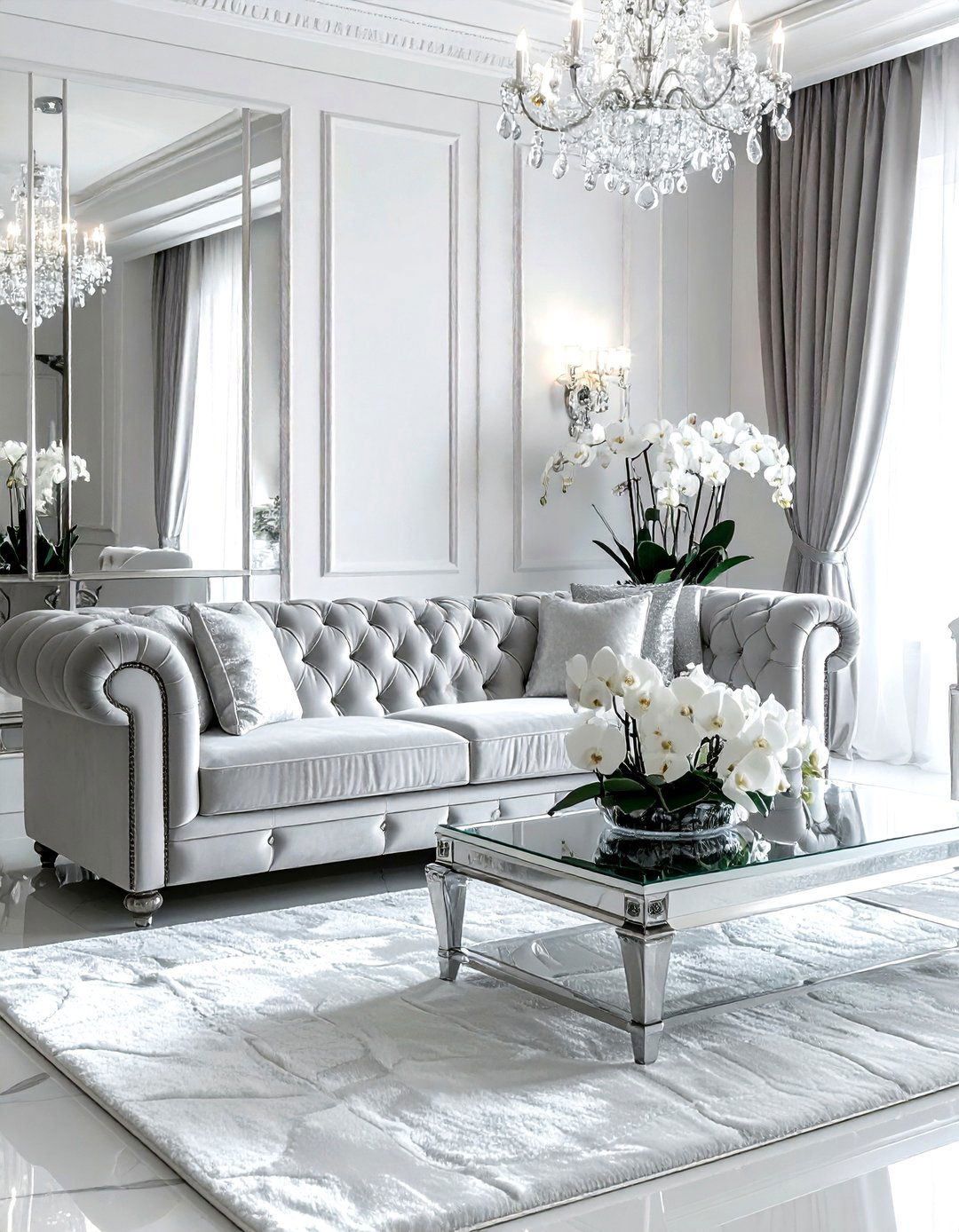 Tufted track arm sofa - 30 living room track arm sofa ideas