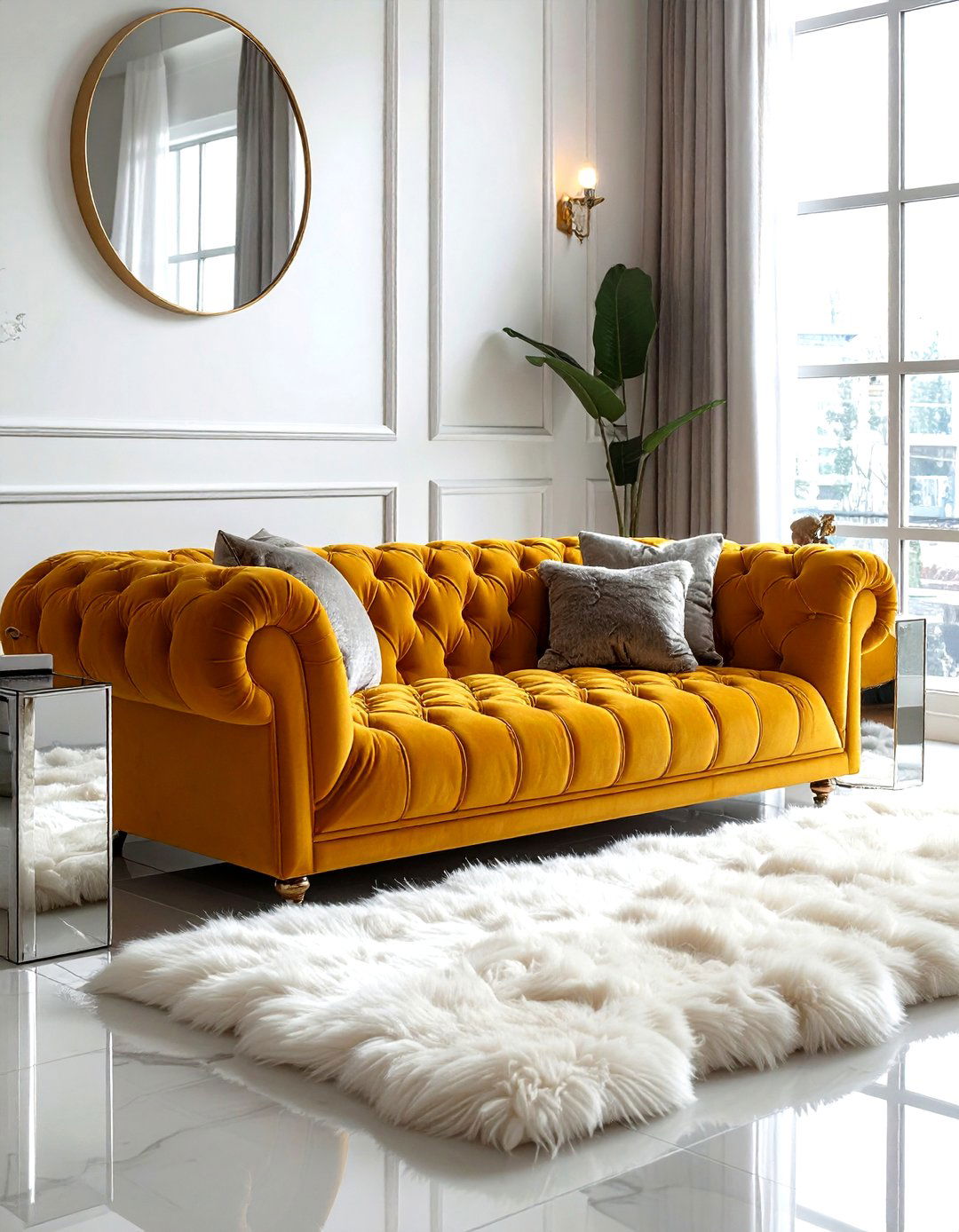 Tufted velvet futon - 30 living room sofa bed ideas