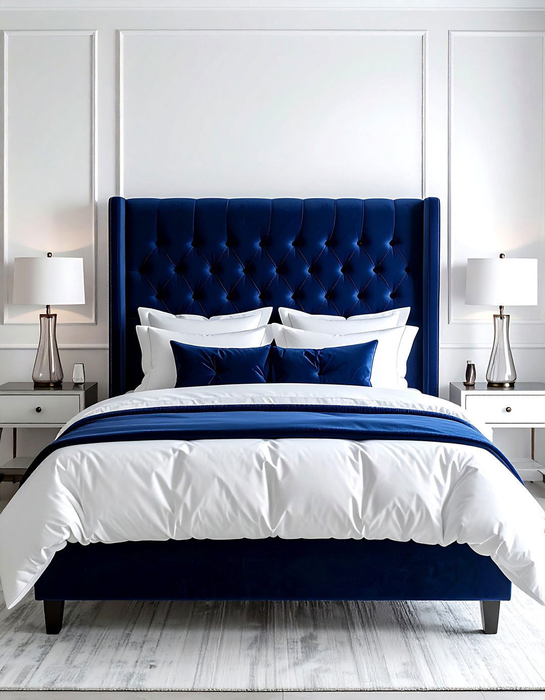 Tufted velvet headboard - 30 high-end decor ideas